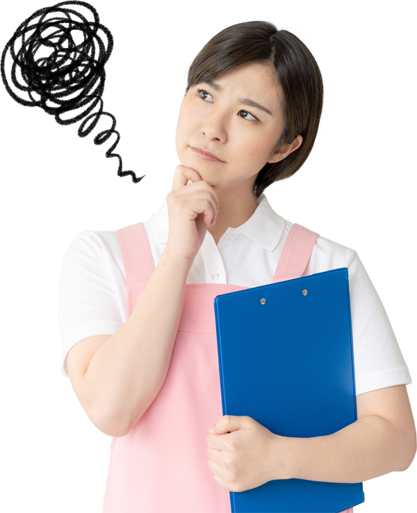困っている介護士